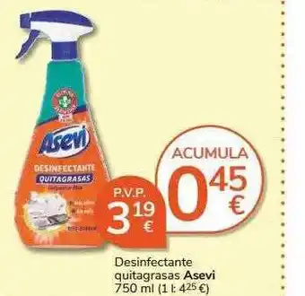 Supermercados Charter Desinfectante guitagrasas asevi oferta