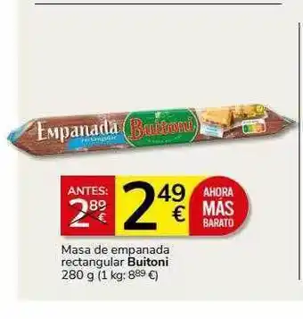 Supermercados Charter Masa de empanada rectangular buitoni oferta
