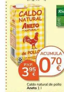 Supermercados Charter Caldo natural de pollo aneto oferta