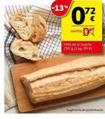 Supermercados Charter Pan de la huerta oferta