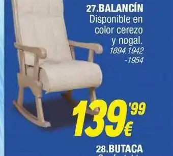 Rapimueble Balancín disponible en color cerezo y nogal oferta