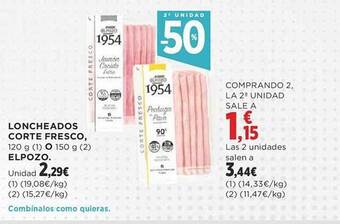 Supercor 2a unidad -50% loncheados corte fresco elpozo oferta