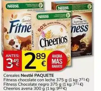 Supermercados Charter Cereales nestlé paquete oferta