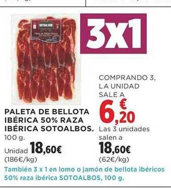Supercor Paleta de bellota ibérica 50% raza ibérica sotoalbos oferta