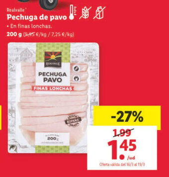 Lidl Pechuga de Pavo oferta