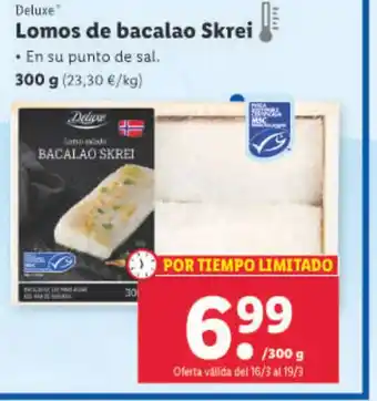Lidl Lomos de Bacalao Skrei oferta