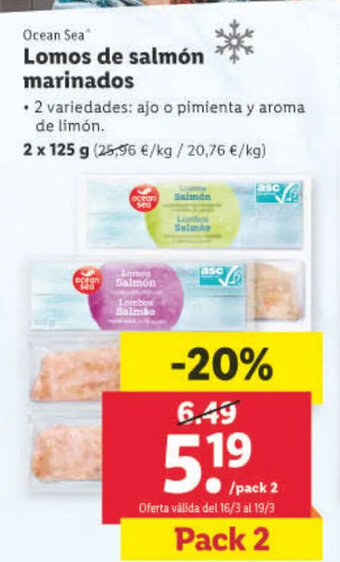 Lidl Lomos de Salmón Marinados oferta