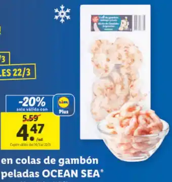 Lidl Colas de Gambón Peladas Ocean Sea oferta