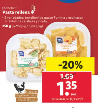 Lidl Pasta Rellena oferta