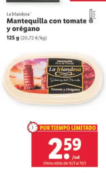 Lidl Mantequilla Con Tomate Y Orégano oferta