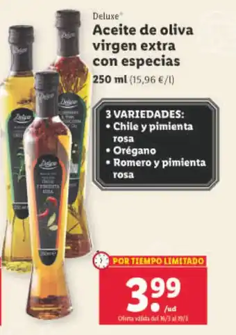 Lidl Aceite de Oliva Virgen Extra Con Especias oferta