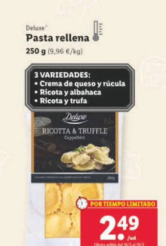 Lidl Pasta Rellena oferta