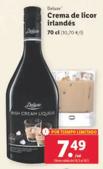 Lidl Crema De Licor Irlandés oferta