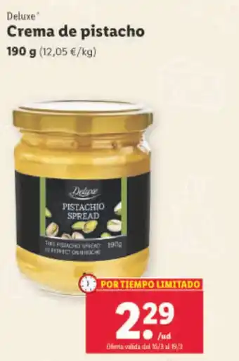 Lidl Crema de Pistacho oferta