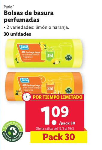 Lidl Bolsas de Basura Perfumadas oferta
