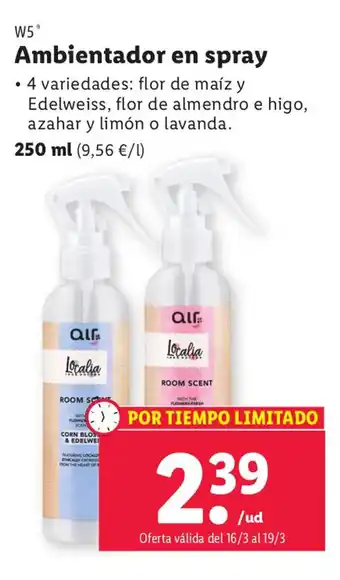 Lidl Ambientador En Spray oferta