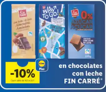 Lidl Chocolates Con Leche Fin Carre oferta