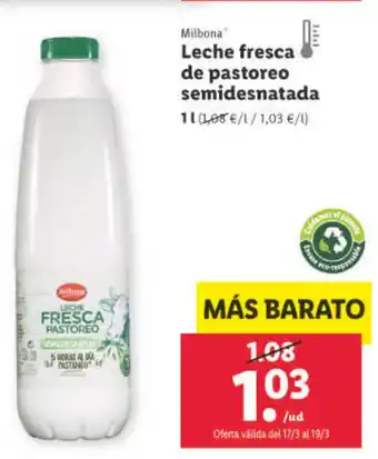 Lidl Leche Fresca De Pastoreo Semidesnatada oferta