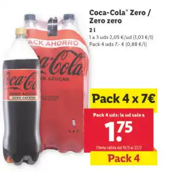 Lidl Coca-Cola Zero / Zero Zero oferta