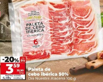 Dia Paleta de Cebo Ibérica 50% oferta