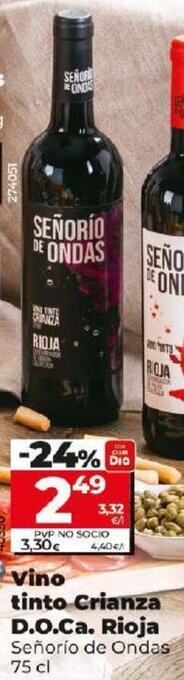 Dia Vino Tinto Crianza D.O.Ca. Rioja oferta