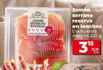 Dia Jamón Serrano Reserva En Lonchas oferta