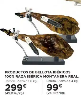 Hipercor Productos de bellota ibericos 100% Raza iberica Montanera real oferta