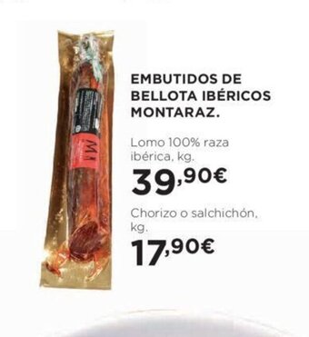 Hipercor Embutidos de bellota ibericos montaraz oferta
