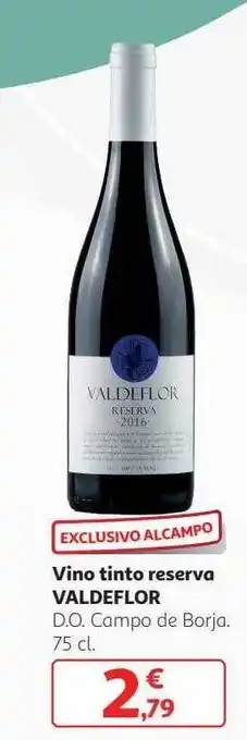 Alcampo Vino tinto reserva valdeflor d.o. campo de borja oferta