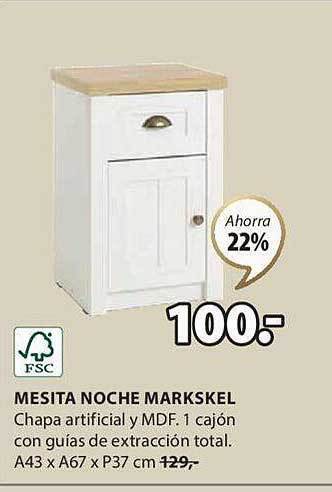 JYSK Mesita noche markskel oferta