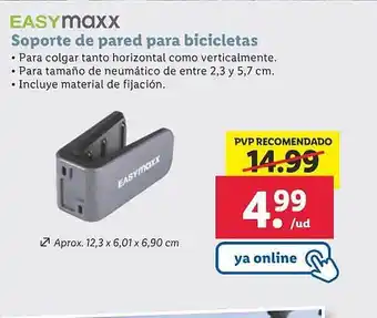 Lidl Easymaxx soporte de pared para bicicletas oferta