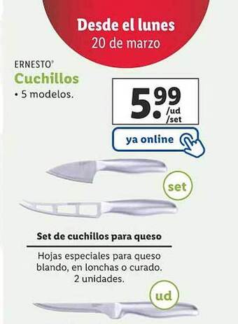 Lidl Ernesto cuchillos oferta