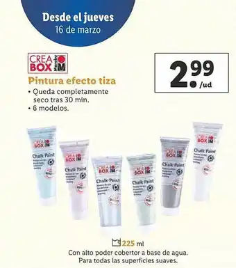 Lidl Pintura efecto tiza crea box oferta