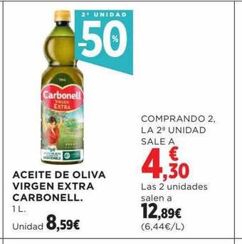 El Corte Inglés 2a unidad -50% aceite de oliva virgen extra carbonell oferta