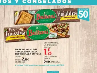 El Corte Inglés 2a unidad -50% masa de hojaldre y masa para pizza refrigerada buitoni oferta