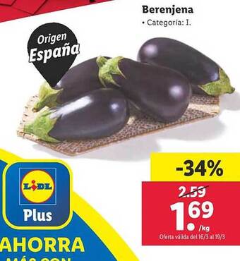 Lidl Berenjena oferta