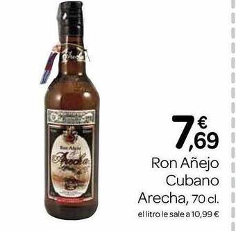 Supermercados El Jamón Ron añejo cubano arecha oferta