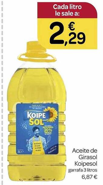 Supermercados El Jamón Aceite de girasol koipesol oferta