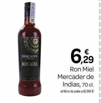 Supermercados El Jamón Ron miel mercader de indias oferta