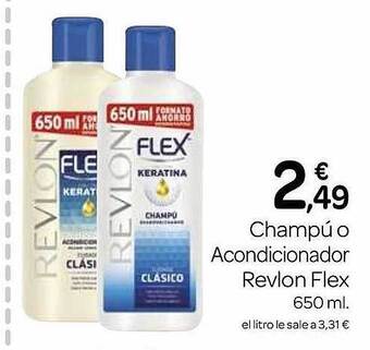 Supermercados El Jamón Champú o acondicionador revlon flex oferta