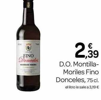 Supermercados El Jamón D.o. montilla-moriles fino donceles oferta