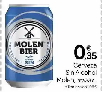Supermercados El Jamón Cerveza sin alcohol molen lata oferta
