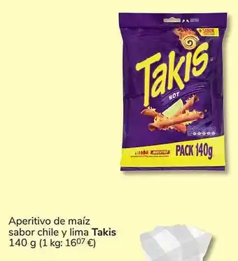 Consum Aperitivo de maíz sabor chile y lima takis oferta