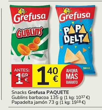 Consum Snacks grefusa oferta