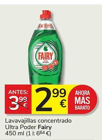 Consum Lavavajillas concentrado ultra poder fairy oferta