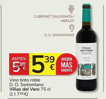 Consum Vino tinto roble d.o. somontano viñas del vero oferta