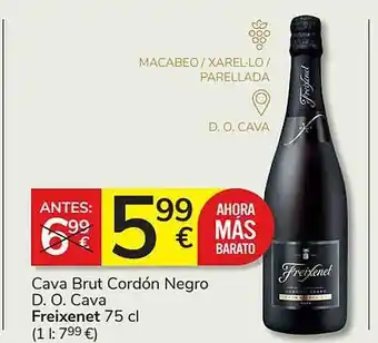 Consum Cava brut cordón negro d.o. cava freixenet oferta