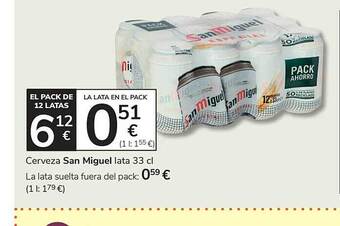 Consum Cerveza san miguel oferta