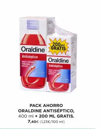 Hipercor Pack Ahorro Oraldine Antiséptico,+200 ml Gratis oferta