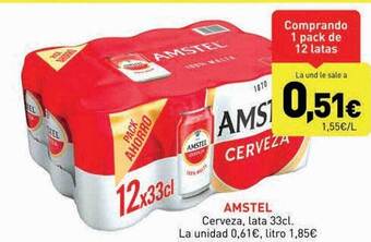 Hiperber Amstel cerveza lata oferta